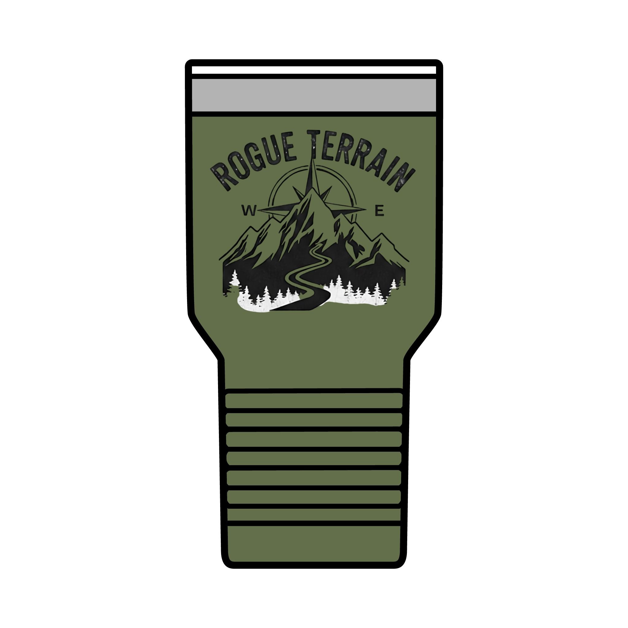 Rogue Terrain 30oz Insulated Tumbler — Mountain Adventure Travel Mug