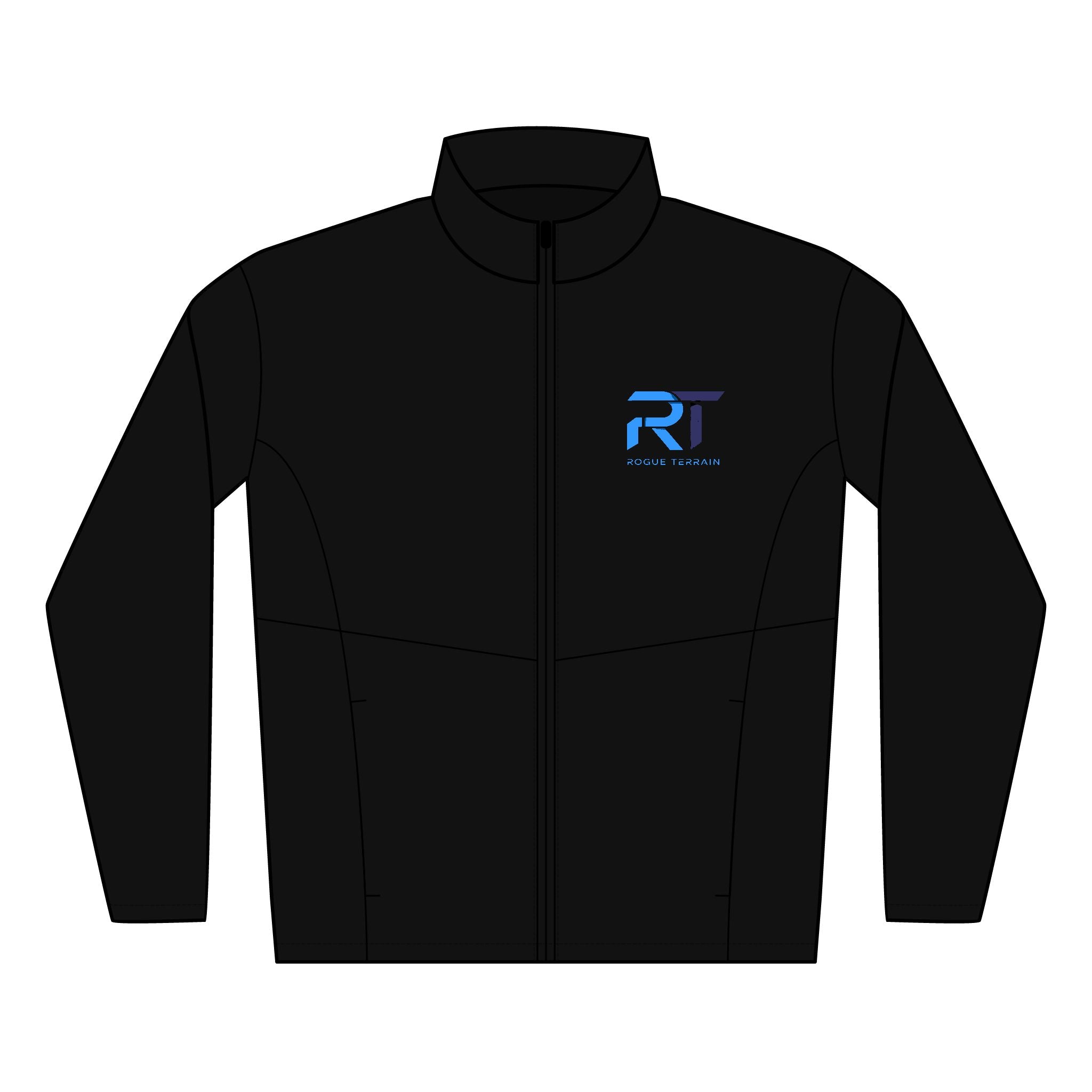 Embroidered RT Logo Men's Soft Shell Jacket — Lightweight Windproof Workwear