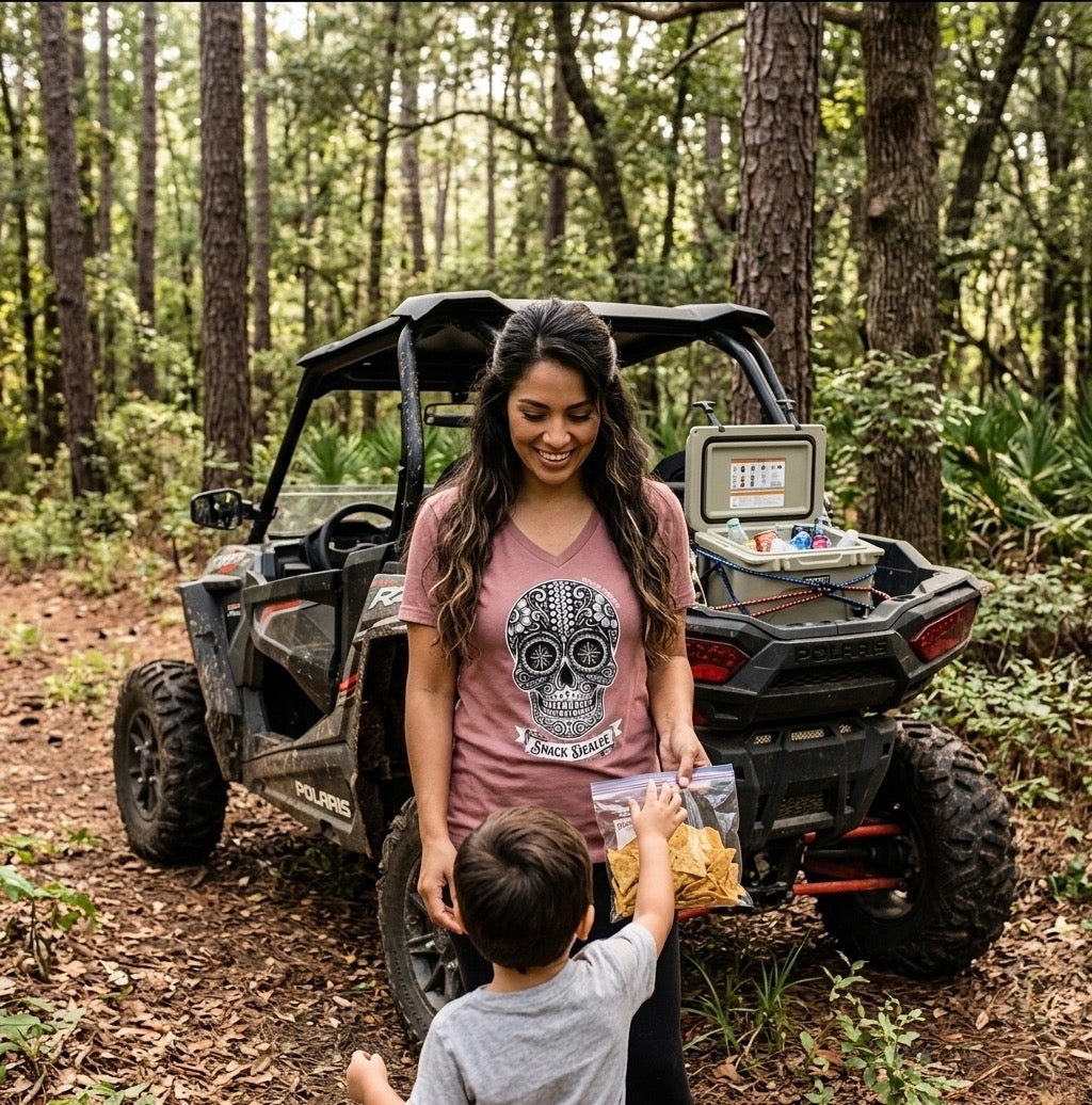 Snack Dealer | Women’s relaxed v-neck t-shirt | Rogue Terrain
