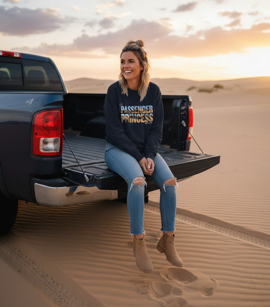 Rogue Terrain "Passenger Princess" Off-Road Sweatshirt | Sand Dune Crewneck